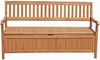 Gartenbank TALLIN 3-Sitzer mit Staufach - 157cm Breit, Eukalyptus, Natur | Terrassenbank Wetterfest Sitzbank Outdoor Bank Bild 4