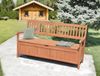 Gartenbank TALLIN 3-Sitzer mit Staufach - 157cm Breit, Eukalyptus, Natur | Terrassenbank Wetterfest Sitzbank Outdoor Bank Bild 3