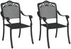 vidaXL Gartenstuhl 2 pcs Schwarz 55 x 55 x 92,5cm Aluminium 42002379 Bild 2