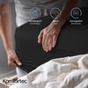 Komfortec Spannbettlaken Jersey 100% Baumwolle – 90x200 cm – 135g/m² – Weich, Atmungsaktiv & Hautfreundlich – Mit Rundumgummi – Oeko-Tex Zertifiziert – Für Boxspring, Topper & Matratzen – Schwarz Bild 2