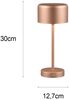 2er SET Akku Tischleuchten, per USB aufladbar, dimmbar, Coffee, Höhe 30cm Bild 4