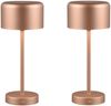 2er SET Akku Tischleuchten, per USB aufladbar, dimmbar, Coffee, Höhe 30cm Bild 2