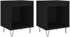 vidaXL Nachttische 2 Stk. Schwarz 40x35x50 cm Holzwerkstoff 830719 Bild 2