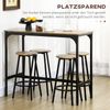 Bartisch Set 5-tlg mit 4 Barhockern Küchentisch im Industriedesign rustikal-braun Metall Essgruppe für Küche & Bar Bild 5