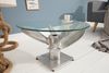 Design Couchtisch ELICA 60cm silber Aluminium Schiffsschraube Maritim Glasplatte Bild 3