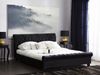 Polsterbett Samtstoff schwarz 180x200 cm AVALLON Bild 3
