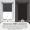 Sekey Seitenzugrollo Verdunkelung ohne Bohren Blickdicht Dunkelgrau 80x210cm Bild 3