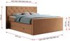 Boxspringbett KING VELEN, Doppelbett mit Multipocket-Matratze, Polsterbett mit Kopfstütze - 120x200 - Orange Stoff - H3 Bild 5