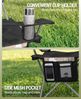 Campingstuhl, 2er Set, Campingstuhl Faltbar mit Getränkehalter und Tragetasch, Schwerlaststruktur bis 150 KG, Anglersessel Klappbar, Anglerstuhl, Gartenstuhl Outdoor, Schwarz Bild 5