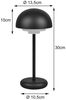 Outdoor LED Akku Tischleuchte ELLIOT mit Touch Dimmer, Schwarz Höhe 30cm Bild 4