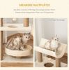Kratzbaum 60 x 30 x 76 cm in Natur – Kletterturm mit Bett, U-förmiger Plattform und Sisal-Kratzpad Bild 5