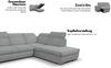 WERK2 Ecksofa Alicante Cord, inkl. Bettfunktion & Bettkasten, Breite 280cm, L-Form, Schlafsofa mit Bettkasten & verstellbaren Kopfstützen. Bild 3