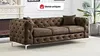 Vente-unique - EDWINA Sofa StoffStoff Braun - B 91 cm x H 76 cm x L 220 cm Bild 2