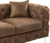 Vente-unique - EDWINA Sofa StoffStoff Braun - B 91 cm x H 76 cm x L 220 cm Bild 4