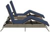 vidaXL Sonnenliegen 2 Stk. mit Tisch Grau Poly Rattan 4002716 Bild 5
