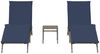 vidaXL Sonnenliegen 2 Stk. mit Tisch Grau Poly Rattan 4002716 Bild 4