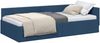 vidaXL Eckbettgestell mit Kopfteil Blau 90 cm x 200 cm Stoff 42016050 Bild 2