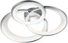 Große LED Deckenleuchte GRANADA 3 Ringe Silber Chrom, dimmbar, Breite 71,5cm Bild 2