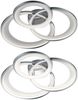Große LED Deckenleuchte GRANADA 3 Ringe Silber Chrom, dimmbar, Breite 71,5cm Bild 5