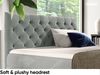 MEBLINI Boxspringbett GIULIA 160x200 cm mit Bettkasten – H3/Hellgrau Samt Polsterbett - Doppelbett mit Topper & Taschenfederkern-Matratze Bild 5