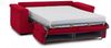 Dmora 2-Sitzer Schlafsofa Tenna, Schlafsofa fürs Wohnzimmer, gepolstert, abnehmbar, 100 % Made in Italy-Qualität, 185x95 h100 cm, Rot Bild 4