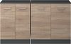Küchenschrank für Dachschrägen R-Line Sonoma 140 cm 2er Set Schrankkorpuss 60 cm Tiefe Vicco Bild 3