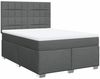 vidaXL Boxspringbett mit Matratze Dunkelgrau 160x200 cm Stoff 3290540 Bild 2