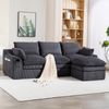 3-Sitzer Sofa B 263 x T 167 x H 85 cm aus Cord, modular mit Hocker Bild 4
