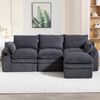 3-Sitzer Sofa B 263 x T 167 x H 85 cm aus Cord, modular mit Hocker Bild 2