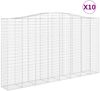 vidaXL Gabionen mit Hochbogen 10Stk. 400x50x220/240cm Verzinktes Eisen 3146042 Bild 2