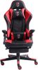 Gaming Stuhl im modernen Racing-Design mit ausziehbarer Fußstütze Gaming Chair mit verstellbaren Design Armlehnen ergonomischer Schreibtischstuhl mit extra Stützkissen Schwarz/Rot Bild 2