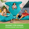Green Bean® Outdoor Sitzsack, waschbar & wetterfest, Polyester-PVC-Stoff, Türkis, 120x160 cm, 270 Liter Bild 3