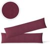 Kissenbezug Hülle Doppelpack mit Reißverschluss 40 x 145 cm Jersey Bordeaux Bild 2