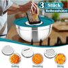 TEAMFAR Edelstahl Rührschüssel Set 6-teilig Salatschüssel Luftdichten Deckel Bild 3