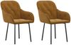 Esszimmerstühle 2 Stk. Braun Samt [344853] Bild 2