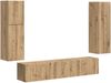 vidaXL TV-Schrankset Wandmontiert 4 pcs Artisan-Eiche Holzwerkstoff 3409041 Bild 2