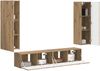 vidaXL TV-Schrankset Wandmontiert 4 pcs Artisan-Eiche Holzwerkstoff 3409041 Bild 3
