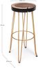 Barhocker Rakel aus Mungurholz, Gold, 33 x 33 x 74 cm Bild 2