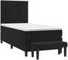vidaXL Boxspringbett mit Matratze Schwarz 90x200 cm Samt 3137883 Bild 3