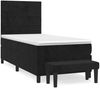 vidaXL Boxspringbett mit Matratze Schwarz 90x200 cm Samt 3137883 Bild 2