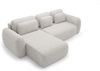 Ecksofa Schlafsofa Sofa GASTON in Stoff Puente Beige Ottomane Links Bild 2