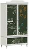 vidaXL Kreidetafel Kleiderschrank mit Tür ROROS Weiß 90 x 45 x 165 cm 42003034 Bild 3