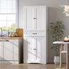 Bealife Küchenbuffet Küchen Hochschränke mit 4 Türen und 1/2 Schublade, H:180CM Bild 3