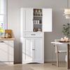 Bealife Küchenbuffet Küchen Hochschränke mit 4 Türen und 1/2 Schublade, H:180CM Bild 5