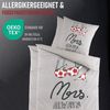 Kuscheli Partnerbettwäsche 2x 135x200 + 2x 80x80 cm atmungsaktiver Bettbezug, Partner Bettwäsche, Mikrofaser, 4 teilig, Für Allergiker geeignet, pflegeleicht, angenehm weicher Stoff Bild 2