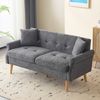 Modernes 2-Sitzer Sofa in Grau, Chenille-Bezug, 162x74x77 cm Bild 2