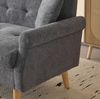 Modernes 2-Sitzer Sofa in Grau, Chenille-Bezug, 162x74x77 cm Bild 5