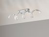 Ausgefallene LED Deckenlleuchte HELIX Weiß / Silber, Breite 80cm Bild 3