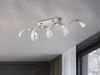 Ausgefallene LED Deckenlleuchte HELIX Weiß / Silber, Breite 80cm Bild 5