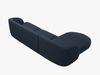 Micadoni Ecksofa Miley 4-Sitzer Links Boucle Baloo Dunkelblau Bild 3